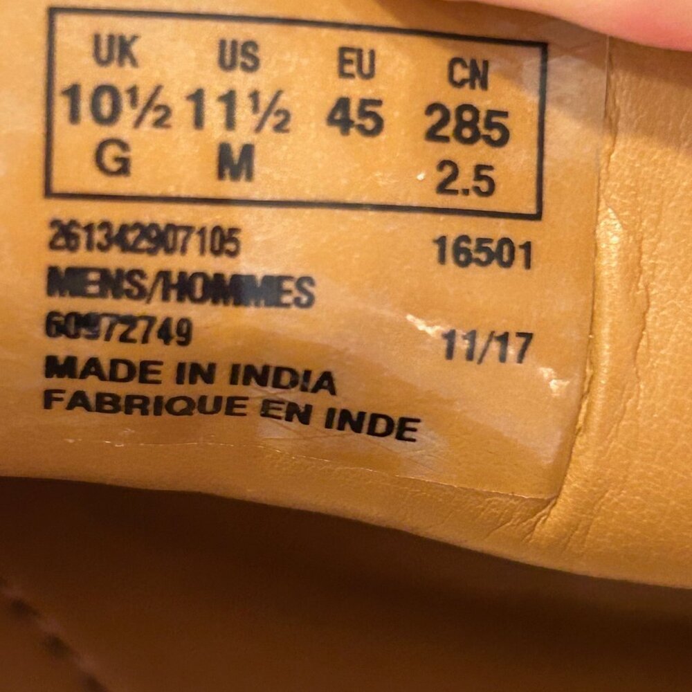 Clarks Cushion Collection Dark Tan Leather Slip On Comfort Shoes Size 11 1/2 - Picture 7 of 7